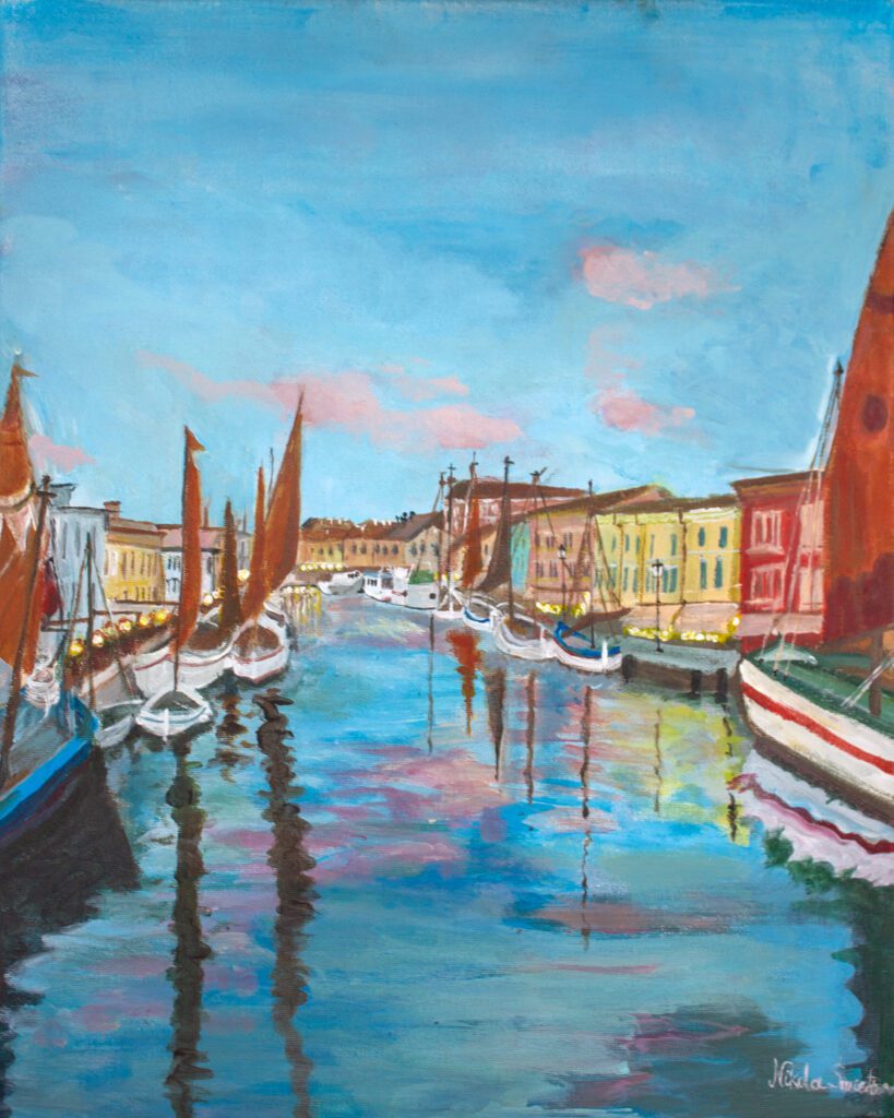 obraz włoskie miasteczko